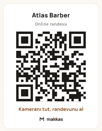 Kasaya asılacak randevu QR kodu.